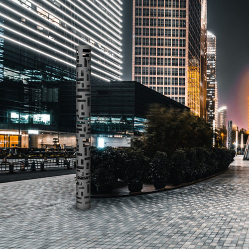 Garden bollard light - ICALI - BSI LIGHTING TECHNOLOGIES INC. - for public spaces / contemporary / cast aluminum