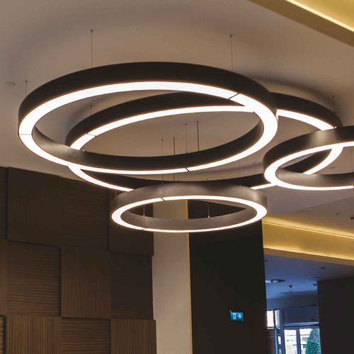 Hanging light fixture - ILUMHOAP - BSI LIGHTING TECHNOLOGIES INC. - surface mounted / LED / round