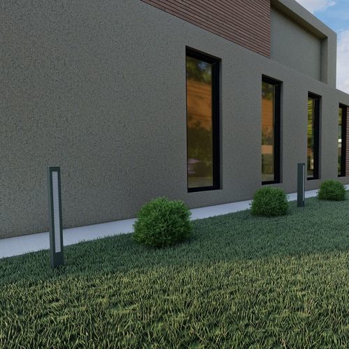 Urban bollard light - ISIGN - BSI LIGHTING TECHNOLOGIES INC. - contemporary / aluminum / LED