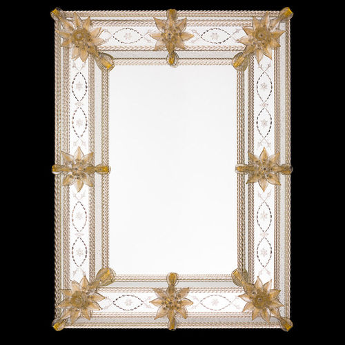 Wall-mounted mirror - RICCARDO  - Original Murano Glass s.n.c. - traditional / rectangular / Murano glass