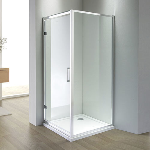 Glass shower cubicle - A1825 - Shaoxing Joyful Bathroom Co., Ltd - with sliding door / corner / clear glass