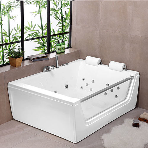Above-ground hot tub - A056 - Shaoxing Joyful Bathroom Co., Ltd - rectangular / 2-person / acrylic