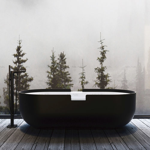 Oval bathtub - B118W2 - Munk Building Materials Co., Ltd. - freestanding / for homes / Solid Surface