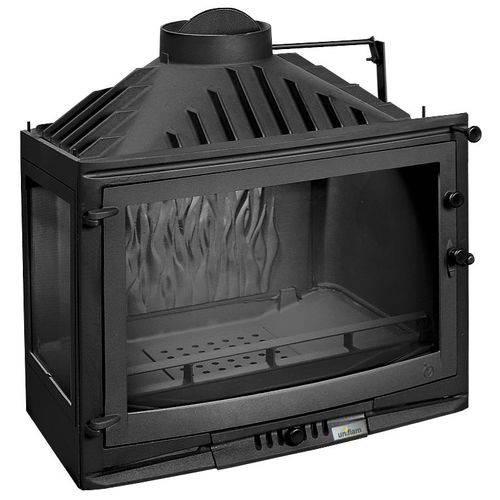 Corner fireplace insert - UNIFLAM 700 SELENIC (AIR SUPPLY) - Parkanex Sp. z o.o. - wood-burning