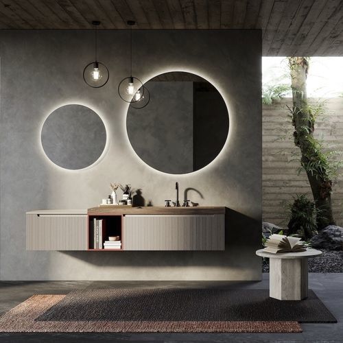 Wall-mounted washbasin cabinet - VERTIGO EVOLUTION VE17 - PUNTOTRE - HPL / polymer / contemporary