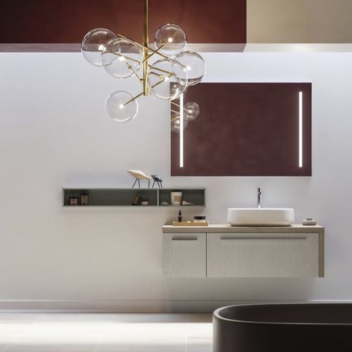 Wall-hung washbasin cabinet - COMP.26 - PUNTOTRE - laminate / contemporary / without door