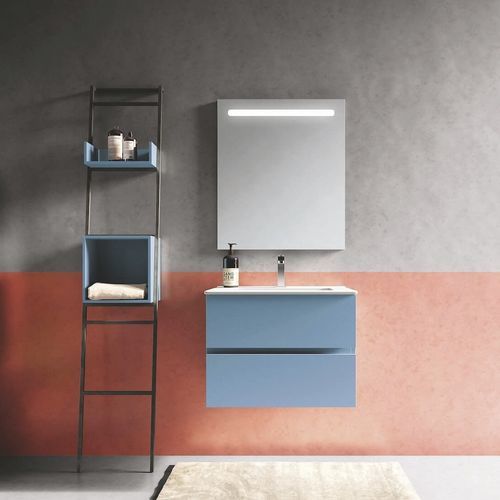 Wall-hung washbasin cabinet - U&D 09 - PUNTOTRE - ceramic / laminate / contemporary