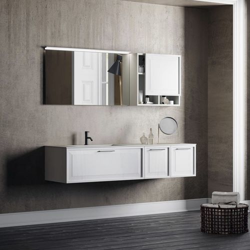 Wall-hung washbasin cabinet - ROMA 9 - PUNTOTRE - wooden / classic / without door