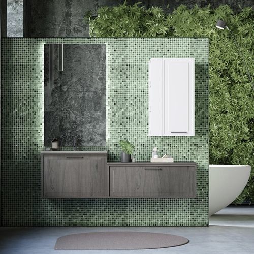 Wall-hung washbasin cabinet - ROMA 2 - PUNTOTRE - wooden / classic / without door