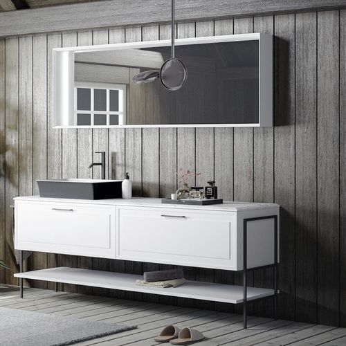 Wall-hung washbasin cabinet - ROMA 1 - PUNTOTRE - wooden / classic / without door