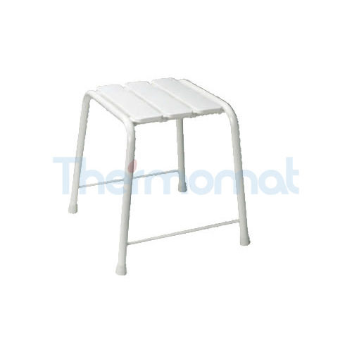 Steel base shower stool - SGB - Thermomat S.r.l. - sled base / commercial / white