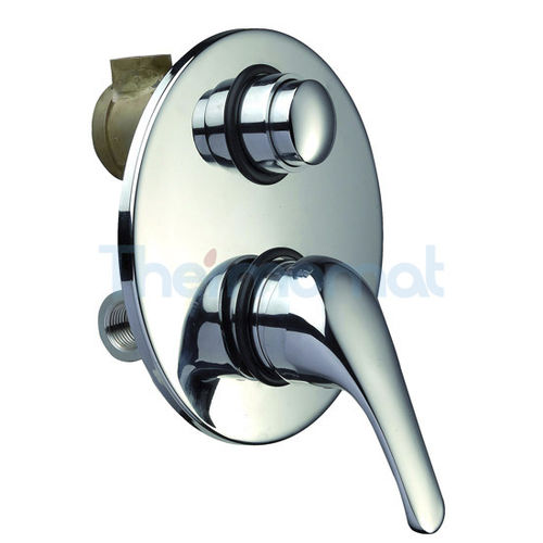 Shower mixer tap - RUTP1403GMCC - Thermomat S.r.l. - built-in / self-closing / chrome-plated brass