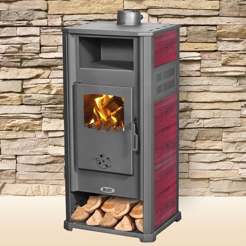 Wood heating stove - AMBASADOR LM - Blist d.o.o - 5 kW...10 kW / floor-mounted / contemporary