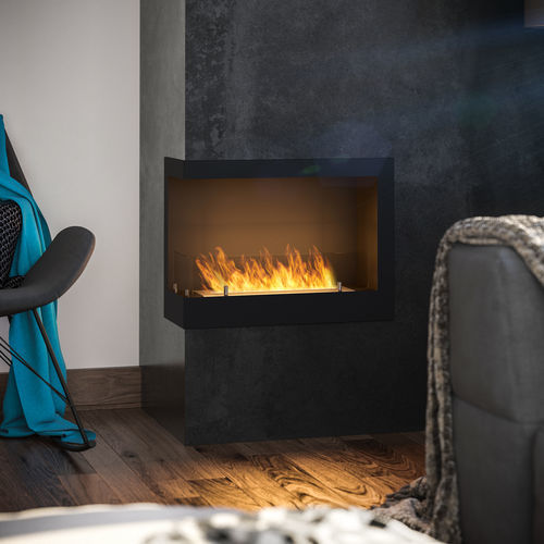 Bioethanol fireplace - 600 L - INFIRE Karol Lipka - built-in / corner / 2-sided