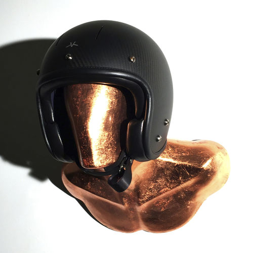 Wall helmet holder - COPPER BURT - FRANCOLLECTION - earthenware / handmade