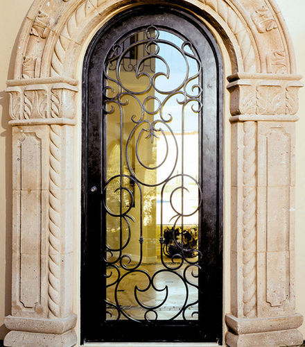 Entry door - IR-28 - Granddoors - iron / swing / glazed