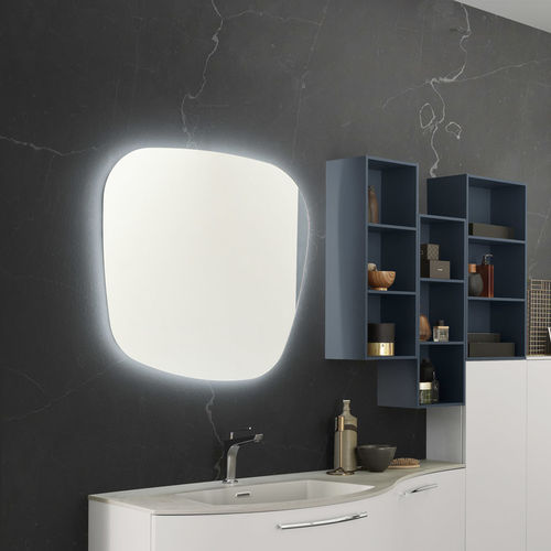 Wall-mounted bathroom mirror - C008 - BAXAR - contemporary / LED-illuminated
