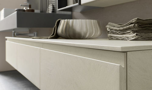 Wall-hung washbasin cabinet - C103 - BAXAR - wooden / contemporary / with drawers