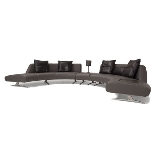 Modular sofa - V114 COMPOSITION 2 - Aston Martin - semicircular / contemporary / leather