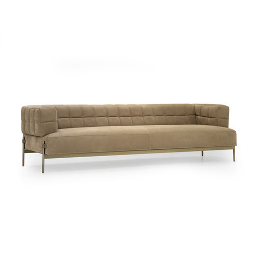 Contemporary sofa - V220 - Aston Martin - leather / with armrests / cushion