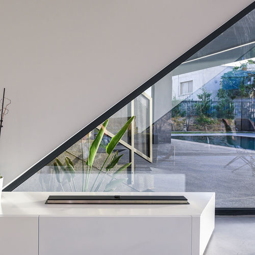 Glass window - RABEL 8200 - RABEL SYSTEMS - sash / fixed / white