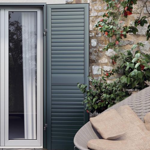Louvre shutter - RABEL 28 - RABEL SYSTEMS - fixed / polycarbonate / painted