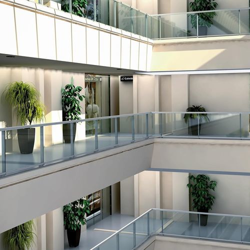 Glass railing - RABEL 1200 - RABEL SYSTEMS - aluminum / laminate / glass panel