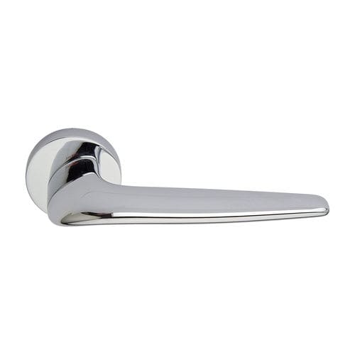 Door handle - DENVER - RDS - polished brass / contemporary / satin finish