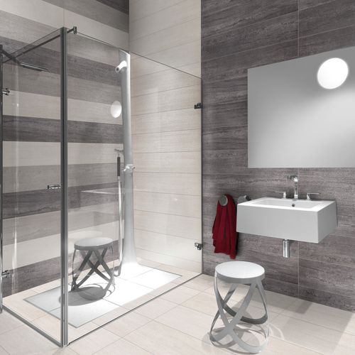 Porcelain stoneware tile - KALEIDO - saime - matte / brushed / indoor