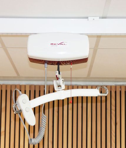 Manual patient lift - TRANSACTIVE - France REVAL - electric / rail-mounted / adult
