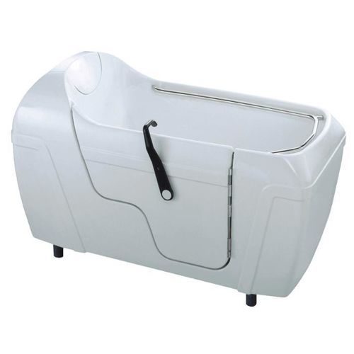 Free-standing bathtub - CALECHE - France REVAL - fiberglass / polyester / stainless steel