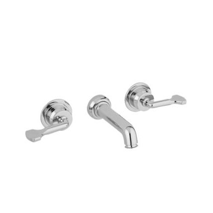 Shower mixer tap - THE LEAWOOD - Drummonds - wall-mounted / brass / nickel