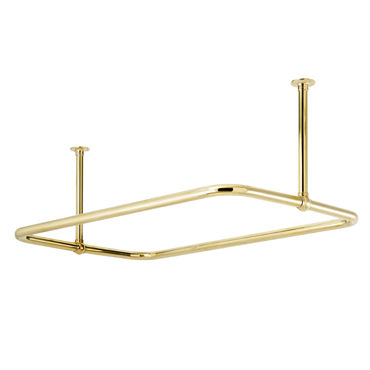 Metal shower curtain bar - RECTANGLE - Opus Bathrooms - curved