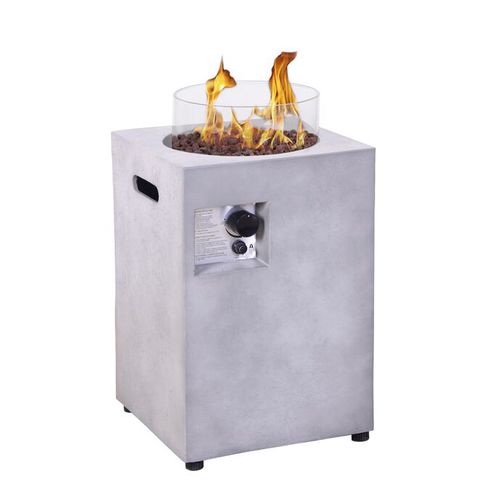 Propane fireplace - COLUMN 40 - Xaralyn - floor-mounted / free-standing / ventless
