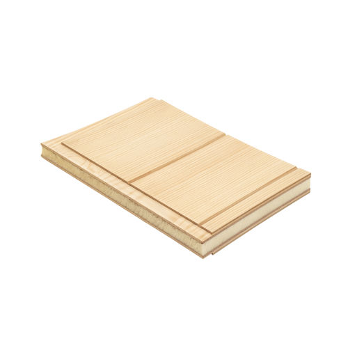 Door insulating sandwich panel - PORTEXPRESS&trade; PU - La Boisserolle - for window / 2 plywood faces / polyurethane PUR core