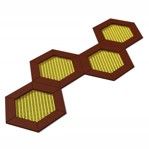 Playground trampoline - SALTO : HEXO 4A - Inter System - hexagonal / outdoor