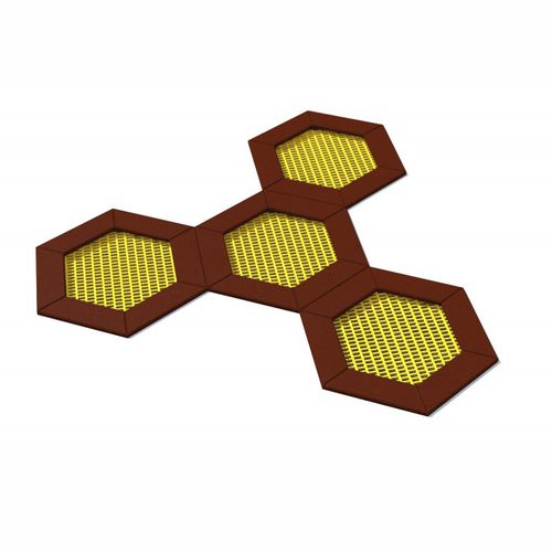 Playground trampoline - SALTO : HEXO 4B - Inter System - hexagonal / outdoor