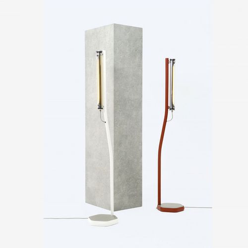 Floor-standing lamp - BODOM - Sammode Studio - stainless steel / anodized aluminum / PMMA