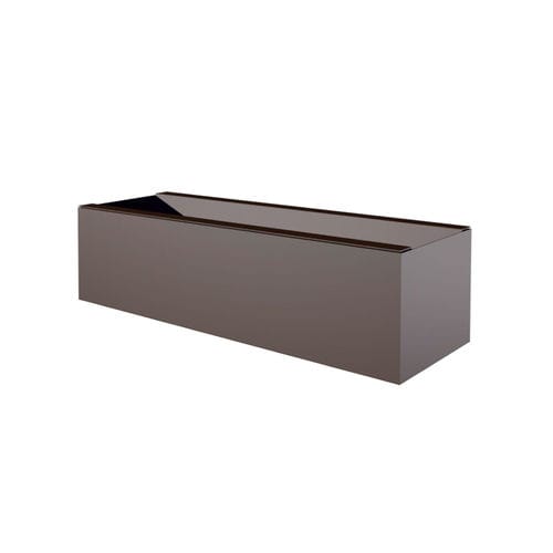 Aluminum planter - Basic - Eredi di Pozza, IL PARCO - rectangular / with windscreen / contemporary