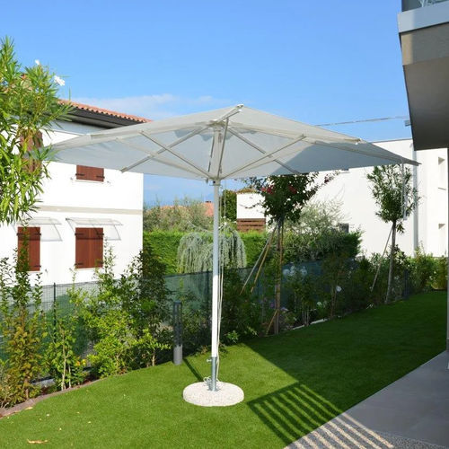 Square parasol - Corallo Classic - Eredi di Pozza, IL PARCO - rectangular / mast-centered / fabric