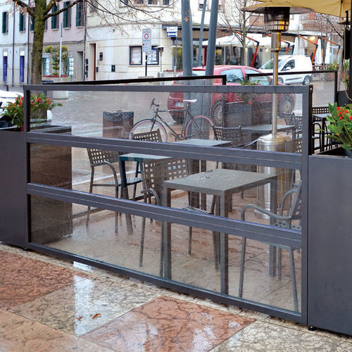 Metal windbreak panel - Trieste - Eredi di Pozza, IL PARCO - glass / commercial