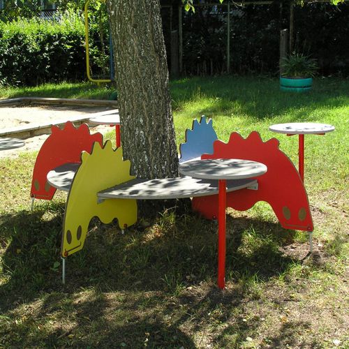 Contemporary table and bench set - IPR801 - Tiptiptap - plastic / child's / outdoor