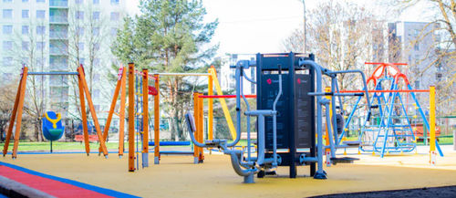 Playground structure - LM228-1 - Tiptiptap - for public building / wooden / plastic