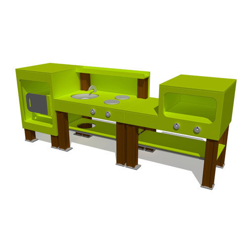 Playground play kitchen MUD KITCHEN Tiptiptap wooden / aluminum / HDPE