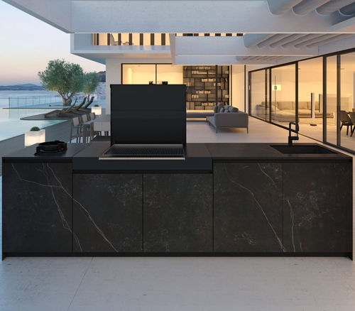 Outdoor kitchen island - N1 SISTEM - Novara Outdoor Kitchens - black