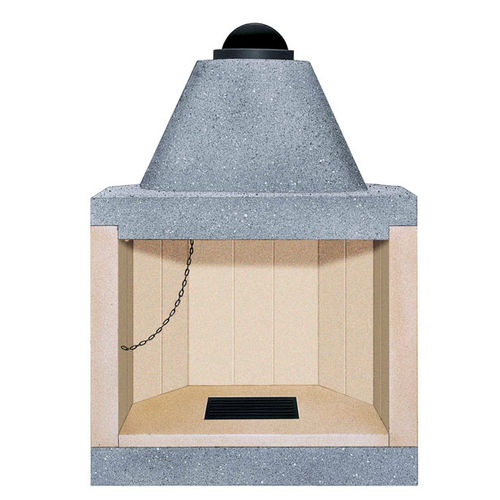 Wood-burning fireplace - VZ 90 M - LineaVz - free-standing / Single-sided / open hearth