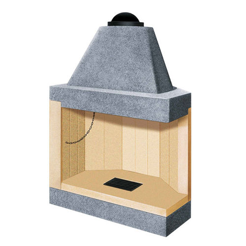 Wood-burning fireplace - VZ 80 MDX-MSX - LineaVz - free-standing / corner / open hearth