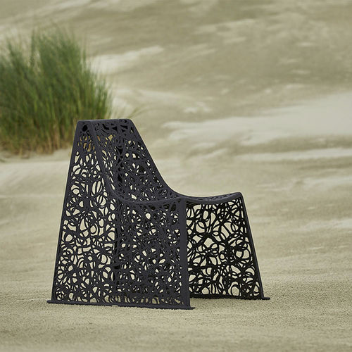 Contemporary chair - X - Unknown Nordic - garden / indoor / basalt fiber