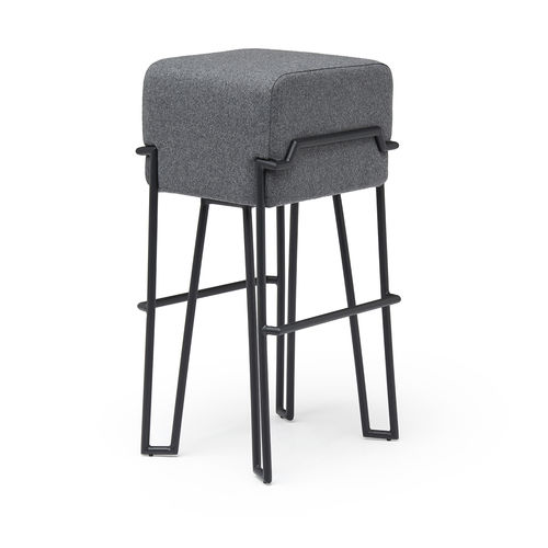 Contemporary bar stool - BOKK - puik - felt / steel base / upholstered