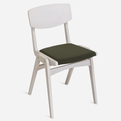 Contemporary chair - GLÖWR 780 - Vergés - indoor / leather / beech base